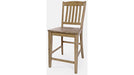 Jofran Carlyle Crossing Slatback Stool in Rustic Distressed Pine (Set of 2) - Furniture World SW (WA)