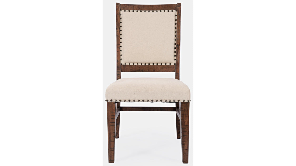 Jofran Fairview Dining Side Chair in Dark Oak/Cream (Set of 2) - Furniture World SW (WA)