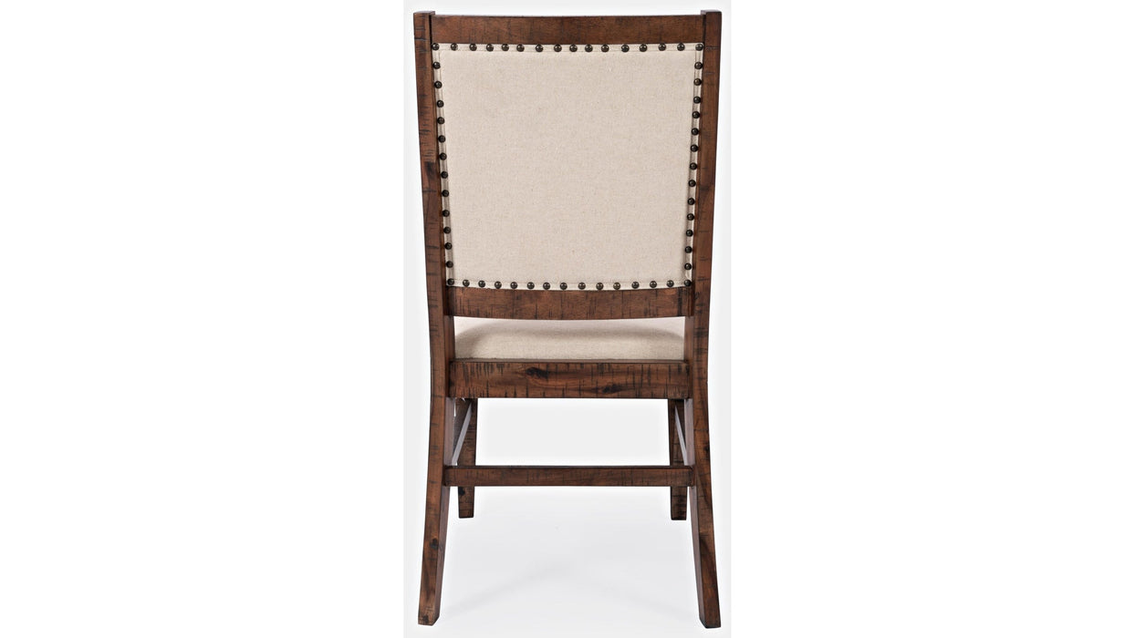 Jofran Fairview Dining Side Chair in Dark Oak/Cream (Set of 2) - Furniture World SW (WA)