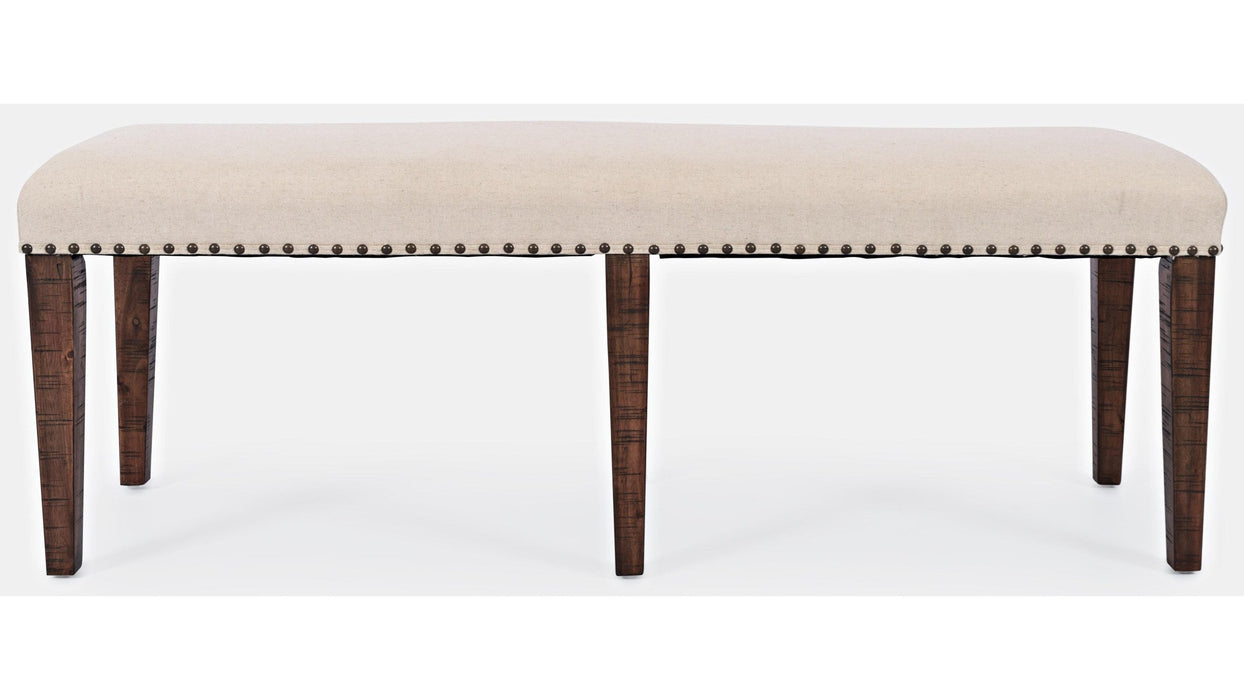 Jofran Fairview Backless Dining Bench in Dark Oak/Cream - Furniture World SW (WA)