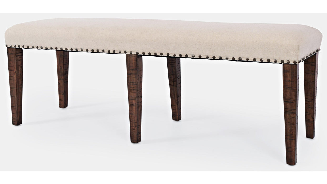 Jofran Fairview Backless Dining Bench in Dark Oak/Cream - Furniture World SW (WA)