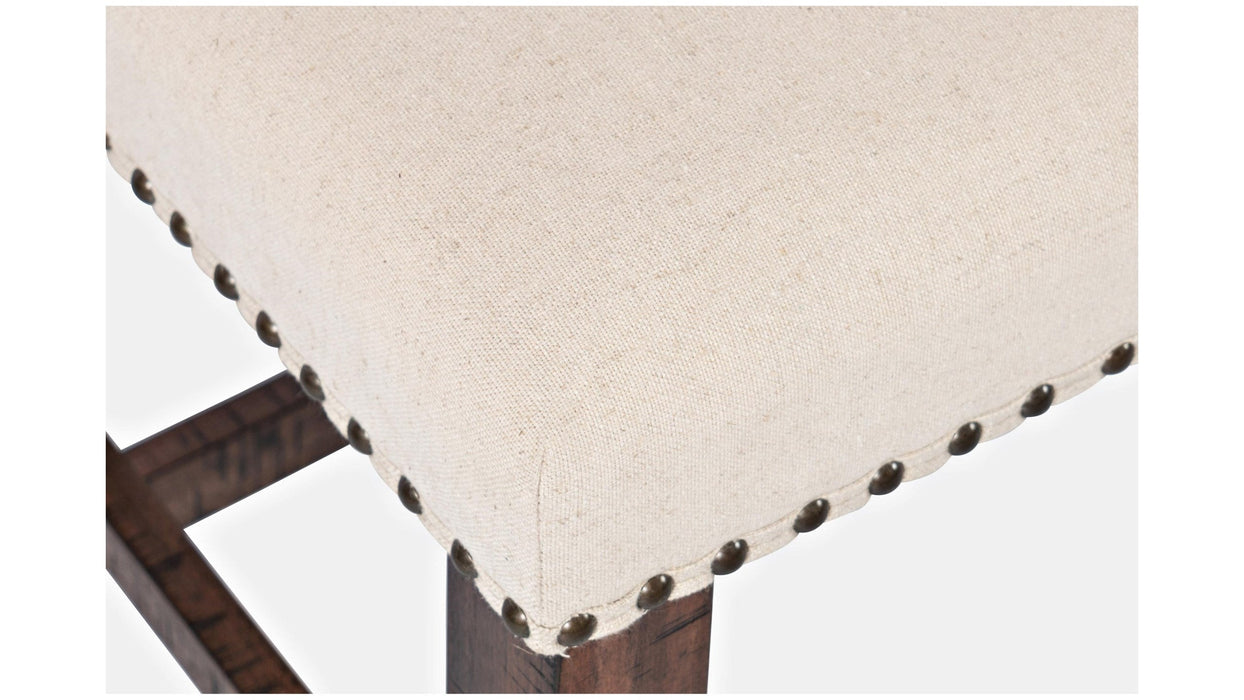 Jofran Fairview Backless Counter Bench in Dark Oak/Cream - Furniture World SW (WA)