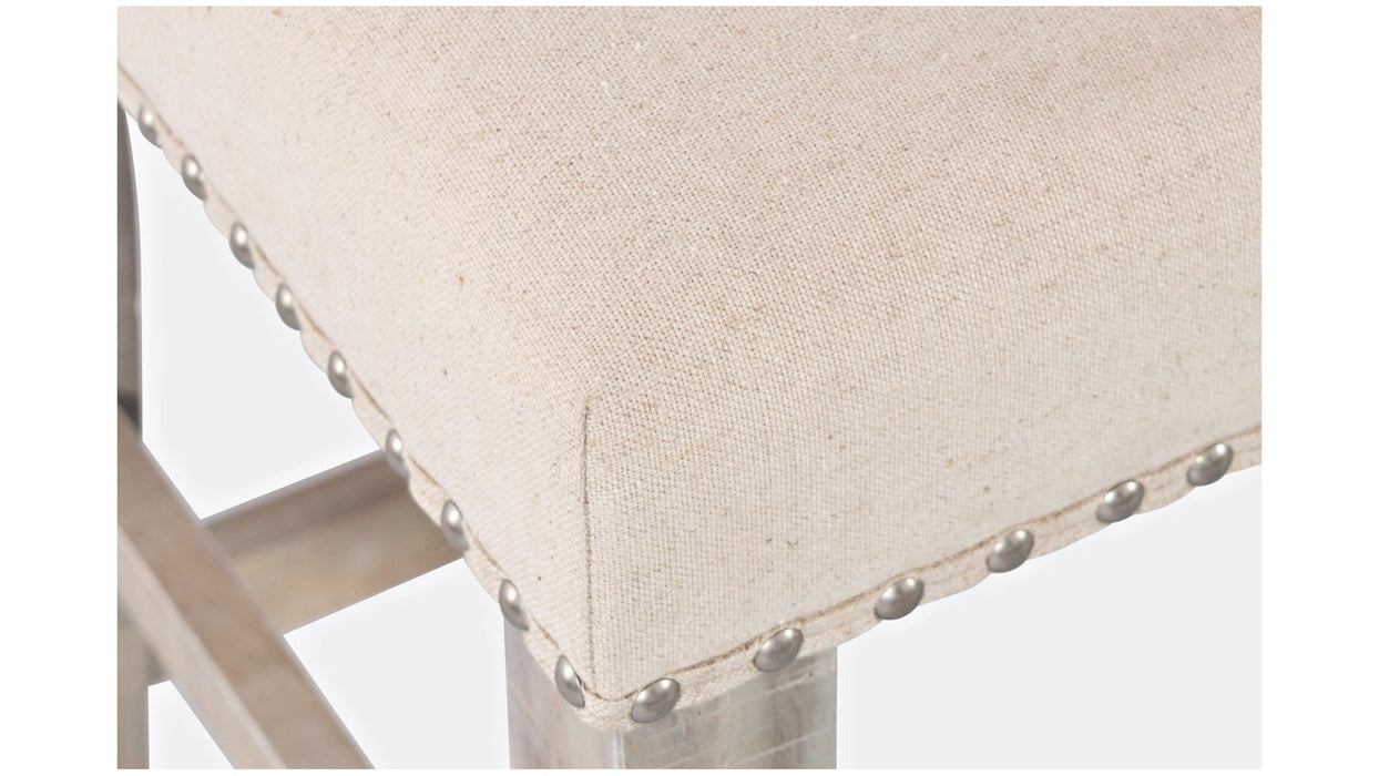 Jofran Fairview Backless Counter Bench in Ash/Cream - Furniture World SW (WA)