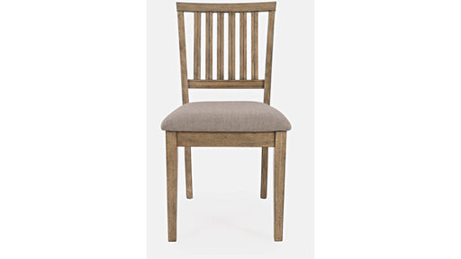 Jofran Prescott Park Slatback Chair in Taupe/Weathered Oak (Set of 2) - Furniture World SW (WA)