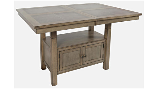 Jofran Prescott Park Extension Storage Dining Table in Weathered OakBKT - Furniture World SW (WA)