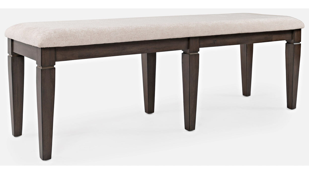 Jofran Lincoln Square Dining Bench in Cream/Dark Espresso - Furniture World SW (WA)