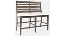 Jofran Lincoln Square Counter Bench in Cream/Dark Espresso - Furniture World SW (WA)