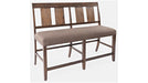 Jofran Mission Viejo Counter Bench in Warm Brown - Furniture World SW (WA)