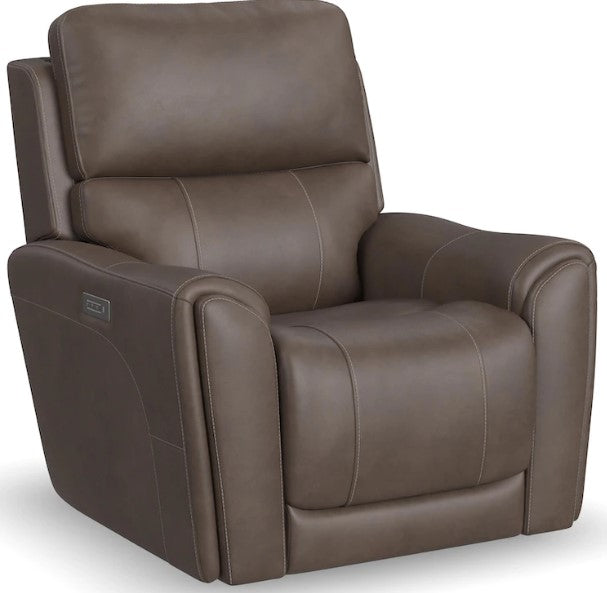 Flexsteel Carter Power Recliner with Power Headrest and Lumbar