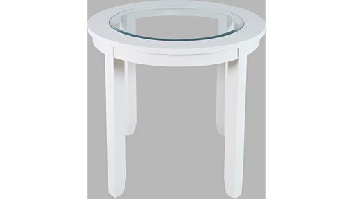 Jofran Urban Icon 42" Round Counter Height Dining Table in White - Furniture World SW (WA)