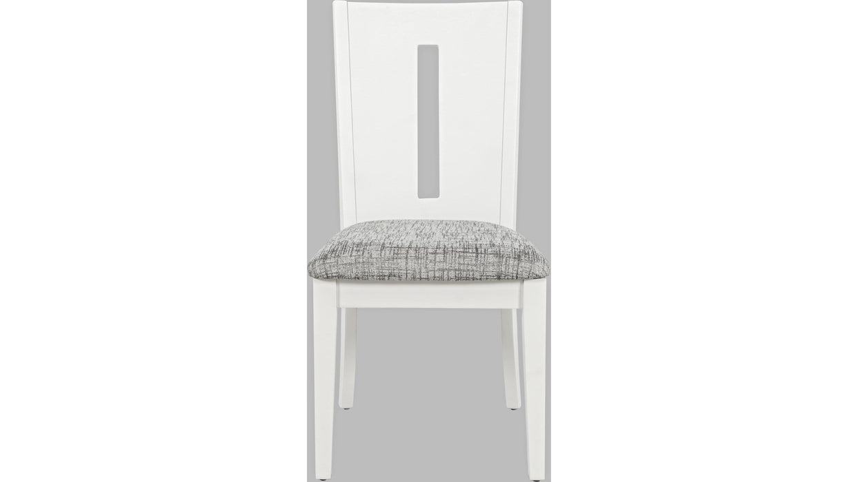 Jofran Urban Icon Slotback Chair in White (Set of 2) - Furniture World SW (WA)