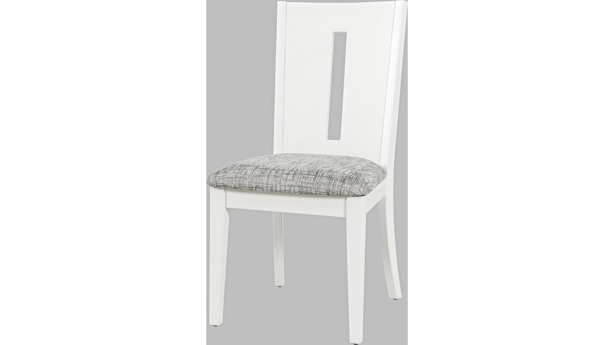 Jofran Urban Icon Slotback Chair in White (Set of 2) - Furniture World SW (WA)