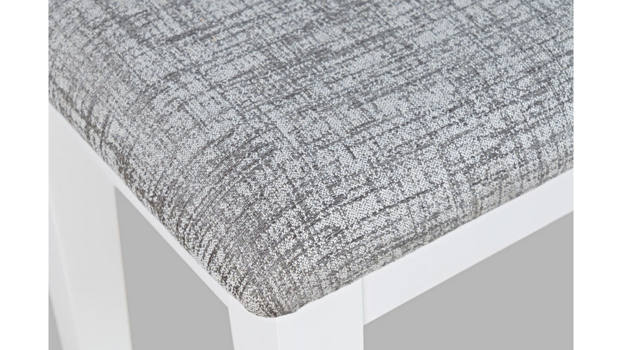 Jofran Urban Icon Upholstered Bench in White - Furniture World SW (WA)