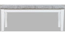 Jofran Urban Icon Upholstered Bench in White - Furniture World SW (WA)