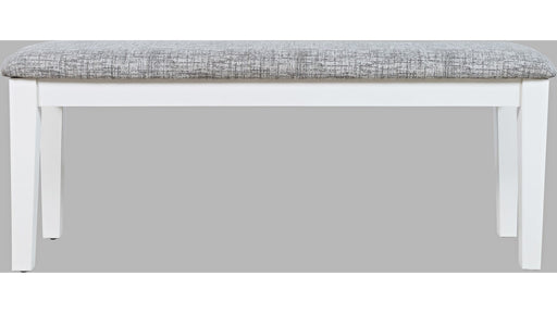 Jofran Urban Icon Upholstered Bench in White - Furniture World SW (WA)