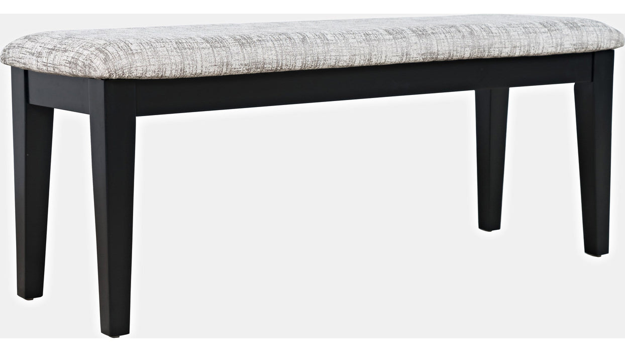Jofran Urban Icon Upholstered Bench in Black - Furniture World SW (WA)