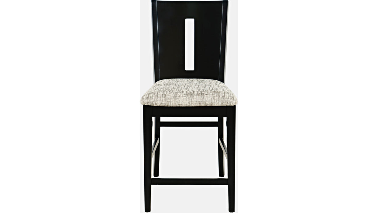 Jofran Urban Icon Slotback Counter Height Stool in Black (Set of 2) - Furniture World SW (WA)