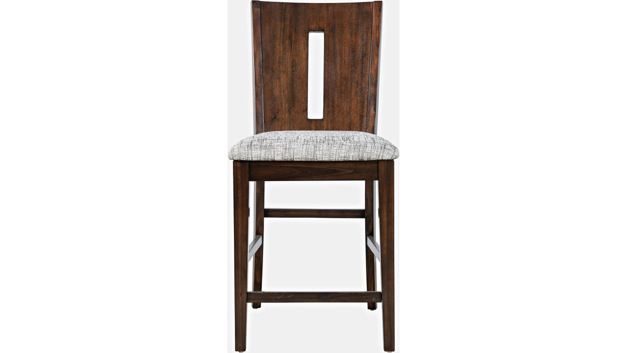 Jofran Urban Icon Slotback Counter Height Stool in Merlot (Set of 2) - Furniture World SW (WA)