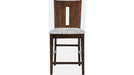 Jofran Urban Icon Slotback Counter Height Stool in Merlot (Set of 2) - Furniture World SW (WA)