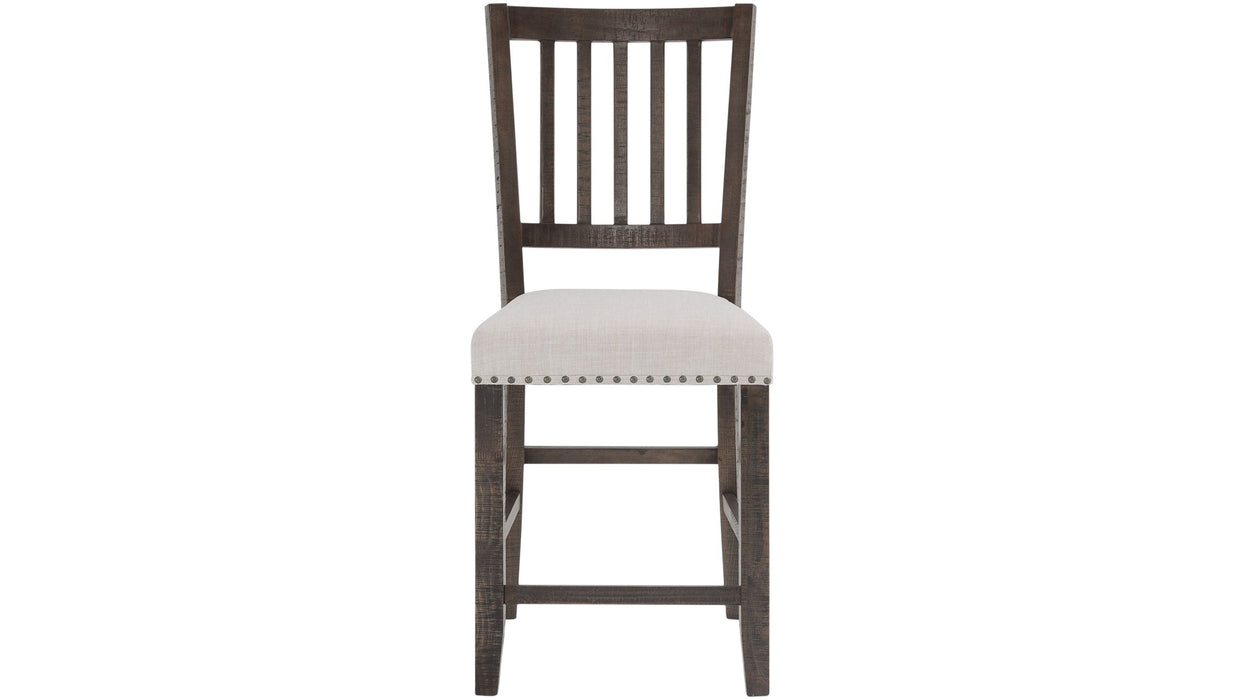 Jofran Willow Creek Slatback Counter Height Stool in Cream/Rich Distressed (Set of 2) - Furniture World SW (WA)