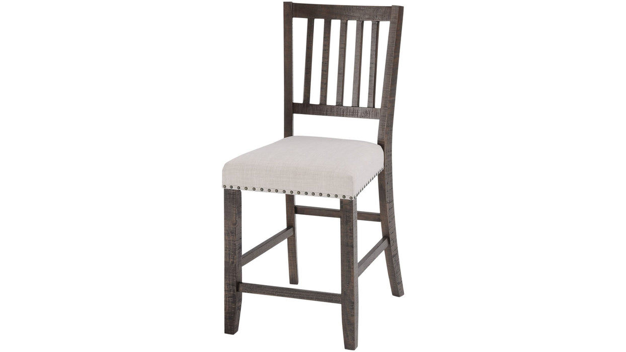 Jofran Willow Creek Slatback Counter Height Stool in Cream/Rich Distressed (Set of 2) - Furniture World SW (WA)