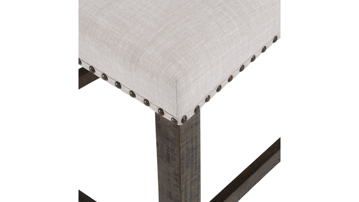 Jofran Willow Creek Slatback Counter Height Stool in Cream/Rich Distressed (Set of 2) - Furniture World SW (WA)