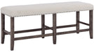 Jofran Willow Creek Counter Height Bench in Cream/Rich Distressed - Furniture World SW (WA)