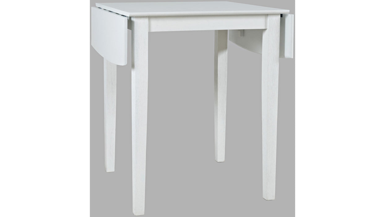 Jofran Eastern Tides Drop Leaf Counter Table in Blanc - Furniture World SW (WA)