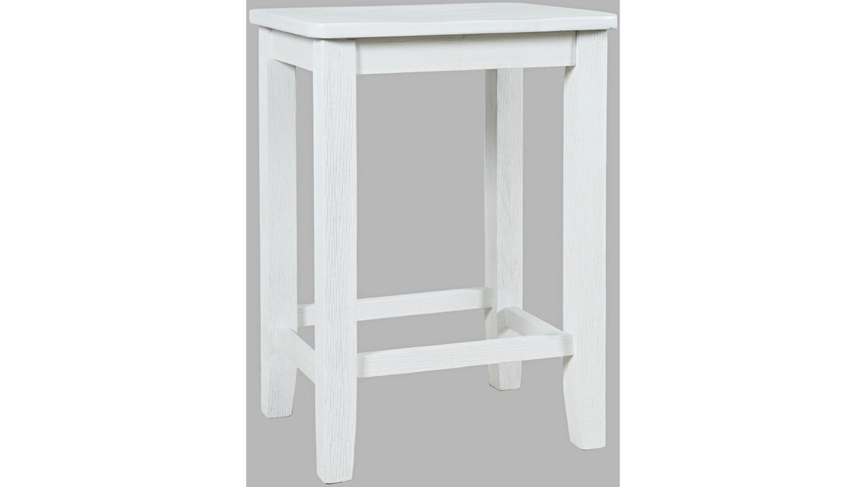 Jofran Eastern Tides Backless Counter Stool in Blanc (Set of 2) - Furniture World SW (WA)