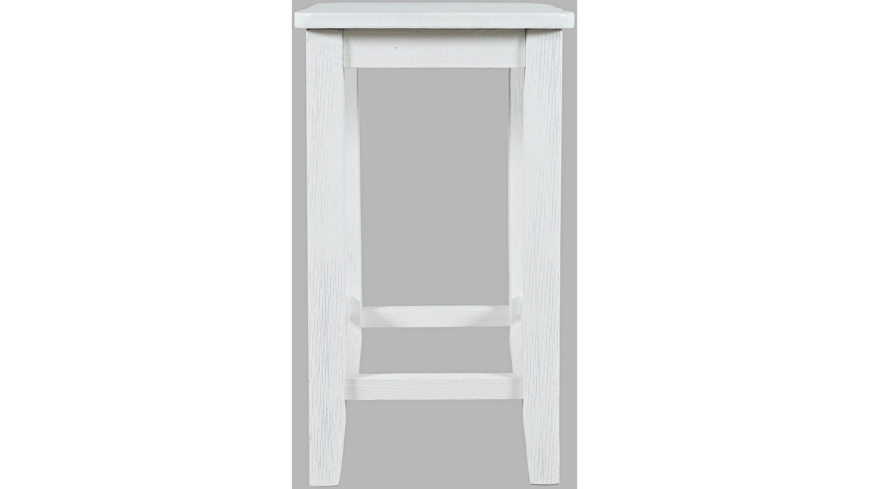 Jofran Eastern Tides Backless Counter Stool in Blanc (Set of 2) - Furniture World SW (WA)