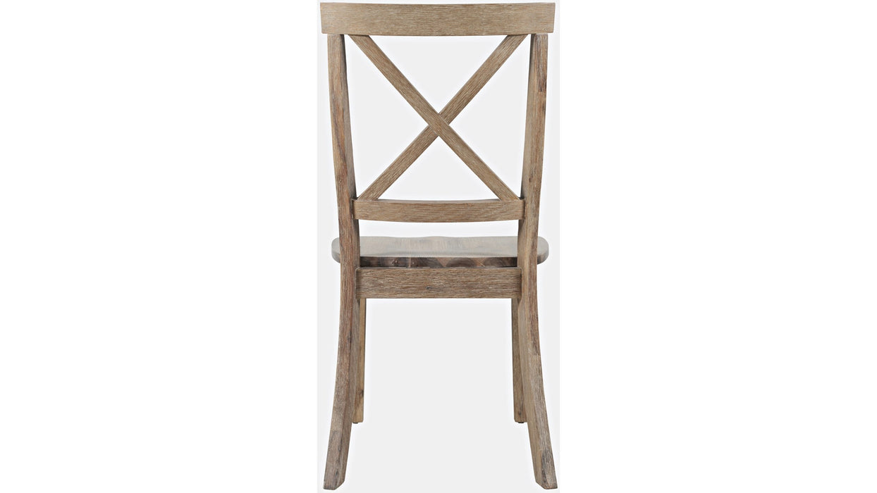 Jofran Eastern Tides X Back Dining Chair in Bisque (Set of 2) - Furniture World SW (WA)