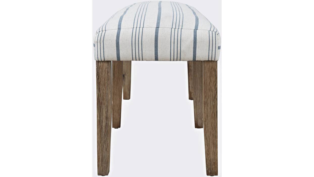 Jofran Eastern Tides Upholstered Bench in Bisque - Furniture World SW (WA)