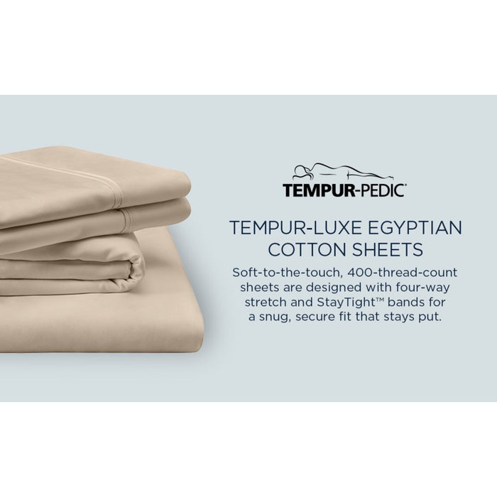 TEMPUR Luxe Egyptian Cotton Sheet Set Sleepy Blue