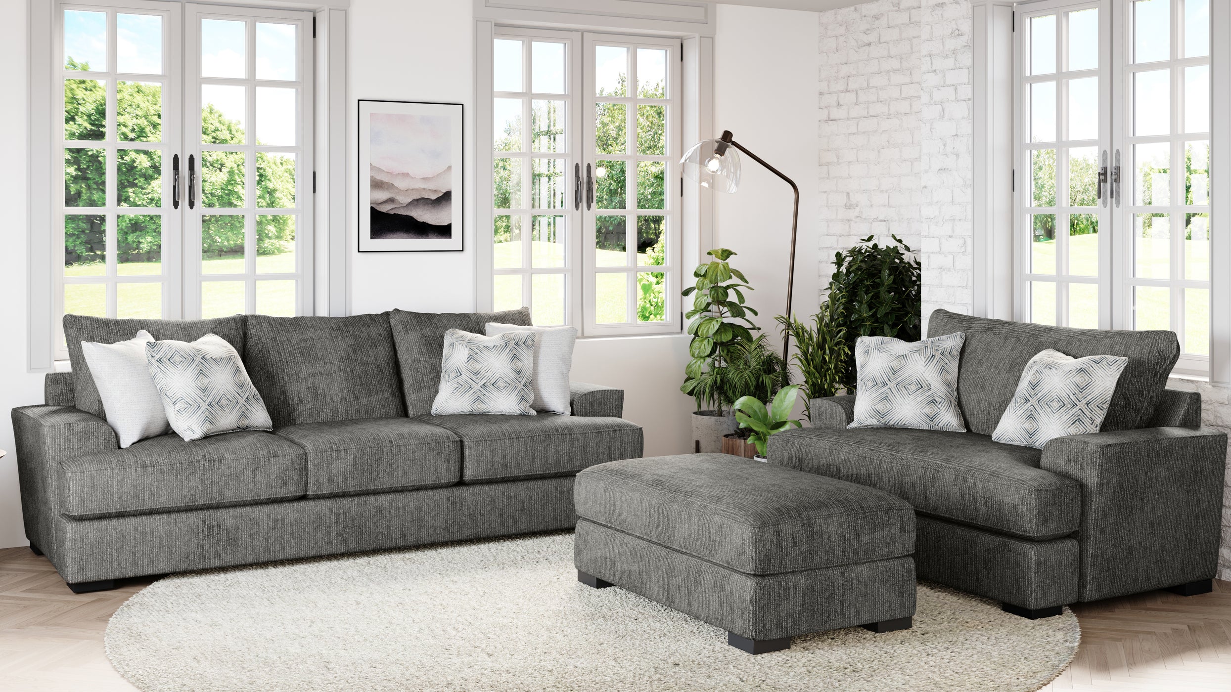 Stanton 515 Sectional Shown in Polar Dark Grey Furniture World SW (WA)
