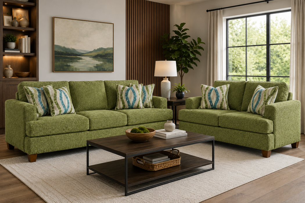 Stanton 519 Sofa - Shown in Nomad Lime