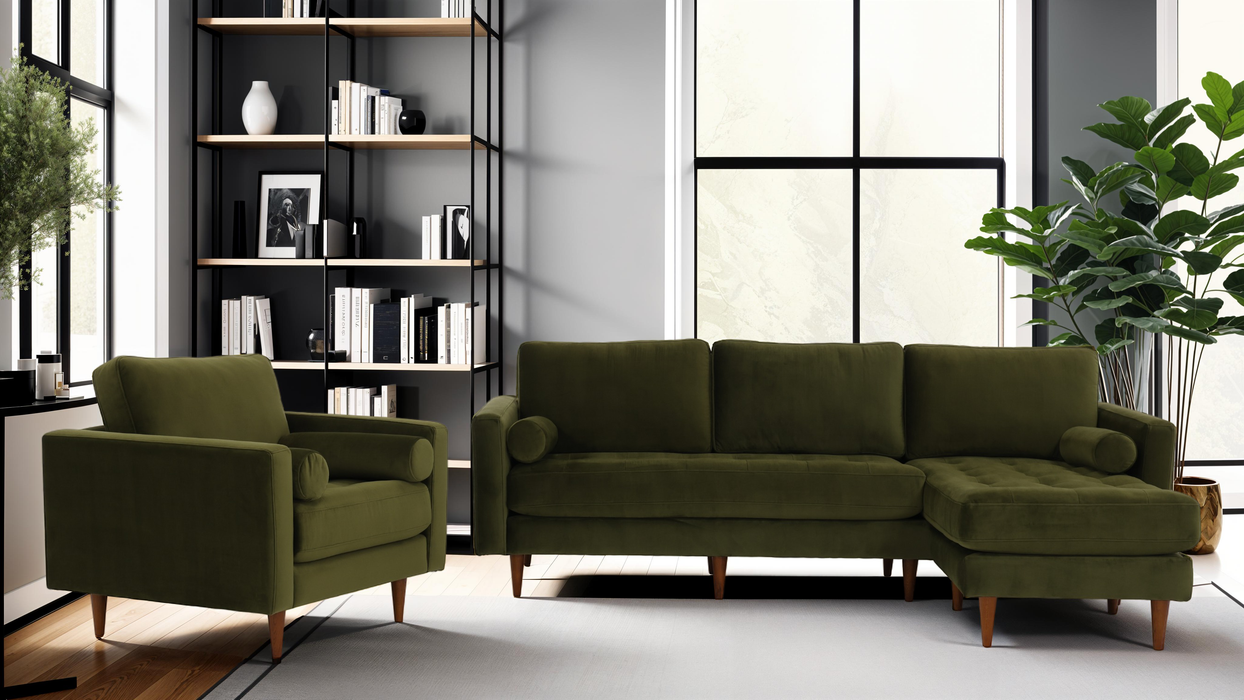 Stanton 633 Chaise Sofa - Shown in Vintage Moss - Furniture World SW (WA)