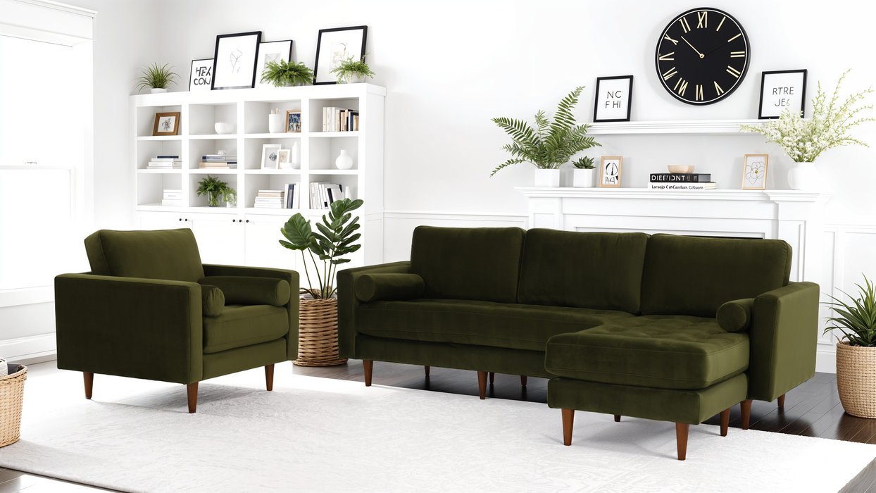 Stanton 633 Chaise Sofa - Shown in Vintage Moss - Furniture World SW (WA)