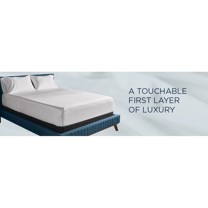 TEMPUR Luxe Egyptian Cotton Pillowcase Set Cool Gray