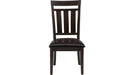 Jofran Kona Grove Upholstered Slat Back Dining Chair in Chocolate (Set of 2) - Furniture World SW (WA)