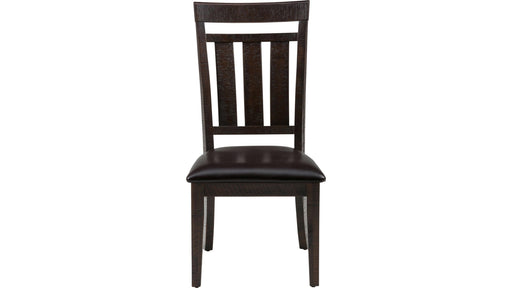 Jofran Kona Grove Upholstered Slat Back Dining Chair in Chocolate (Set of 2) - Furniture World SW (WA)