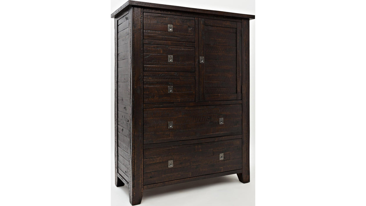 Jofran Kona Grove 5 Drawers and 1 Cabinet Chest in Deep Chocolate - Furniture World SW (WA)