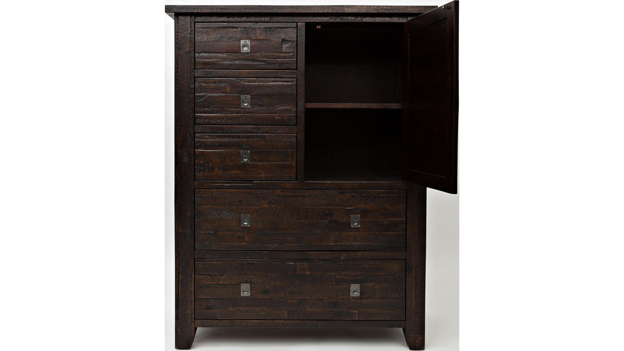 Jofran Kona Grove 5 Drawers and 1 Cabinet Chest in Deep Chocolate - Furniture World SW (WA)