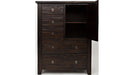 Jofran Kona Grove 5 Drawers and 1 Cabinet Chest in Deep Chocolate - Furniture World SW (WA)