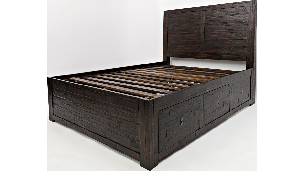 Jofran Kona Grove King Storage Bed in Chocolate - Furniture World SW (WA)