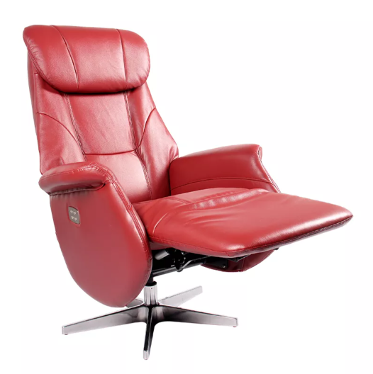 Monarch - Leather Stressless Recliner by Benchmaster