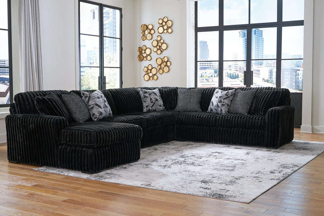 Midnight-Madness Sectional with Chaise - Furniture World SW (WA)