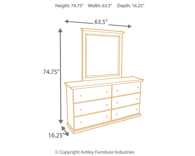 Bostwick Shoals Dresser and Mirror - Furniture World SW (WA)