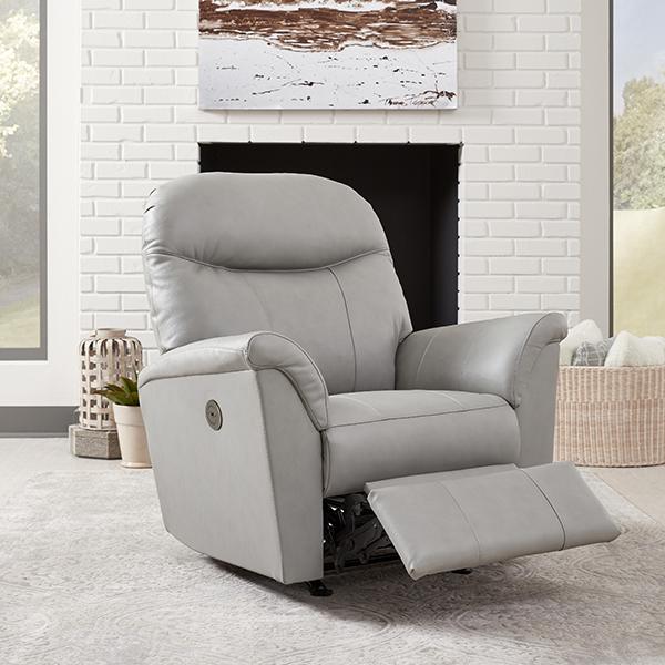 CAITLIN LEATHER SWIVEL GLIDER RECLINER- 4N25LU