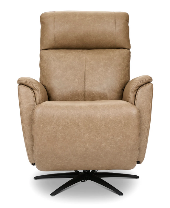 Flexsteel Cove Leather Power Swivel Recliner with Power Headrest, Lumbar, Heat, & Massage - Furniture World SW (WA)