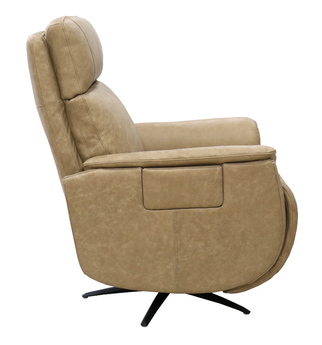 Flexsteel Cove Leather Power Swivel Recliner with Power Headrest, Lumbar, Heat, & Massage - Furniture World SW (WA)